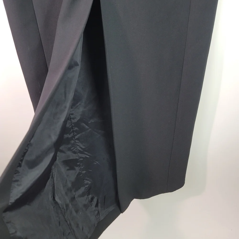 Kay Unger New York All Black plunge v-neck cocktail dress size 10 - Picture 8 of 13